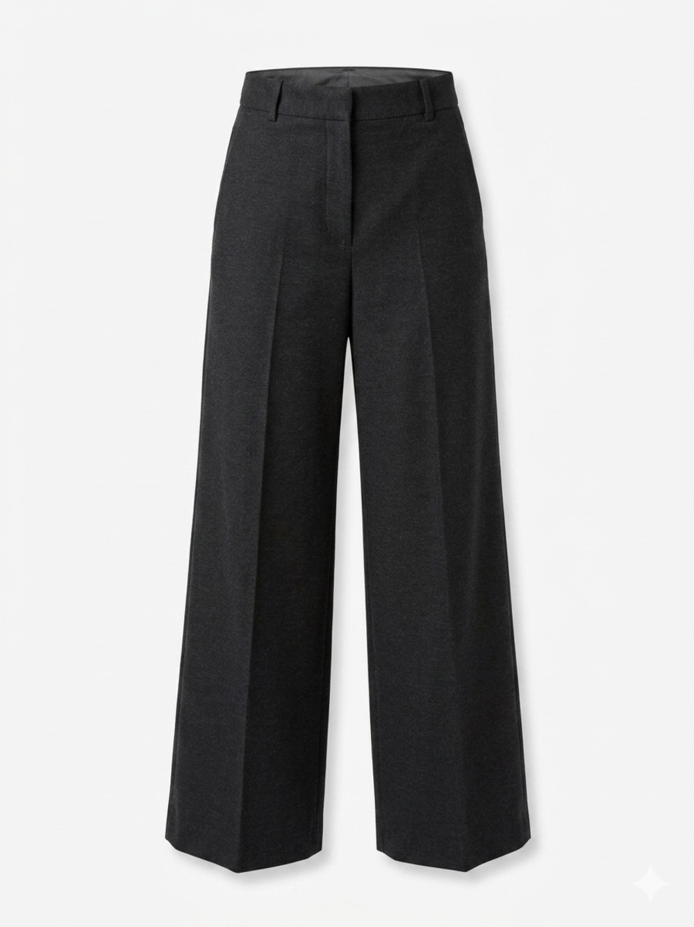 Theory Charcoal Wide Leg Trousers - Picture 1 of 4